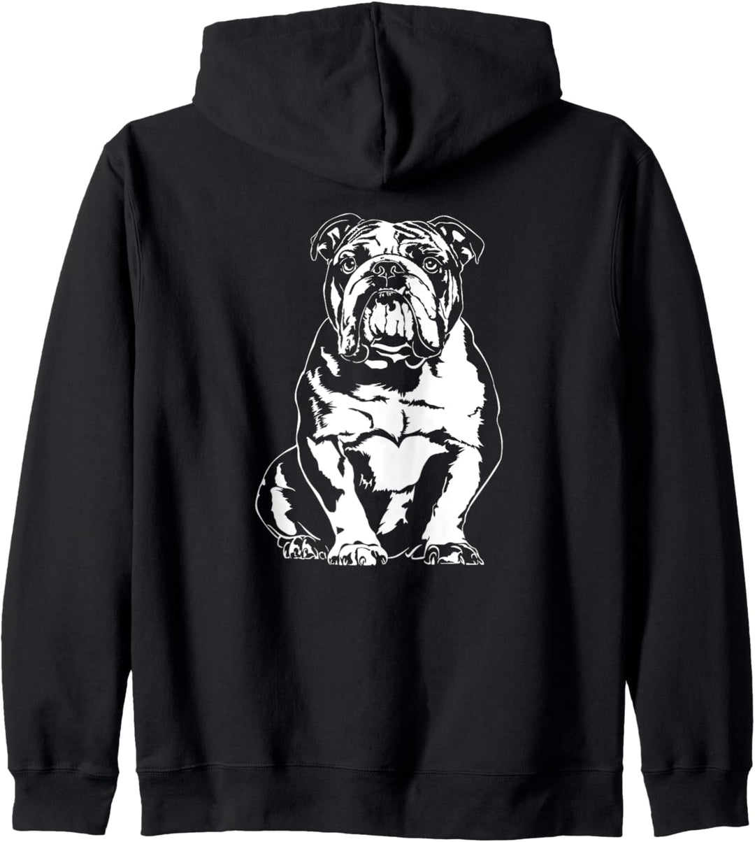 Lustige Englische Bulldogge Hund Hunde Portrait Kapuzenjacke