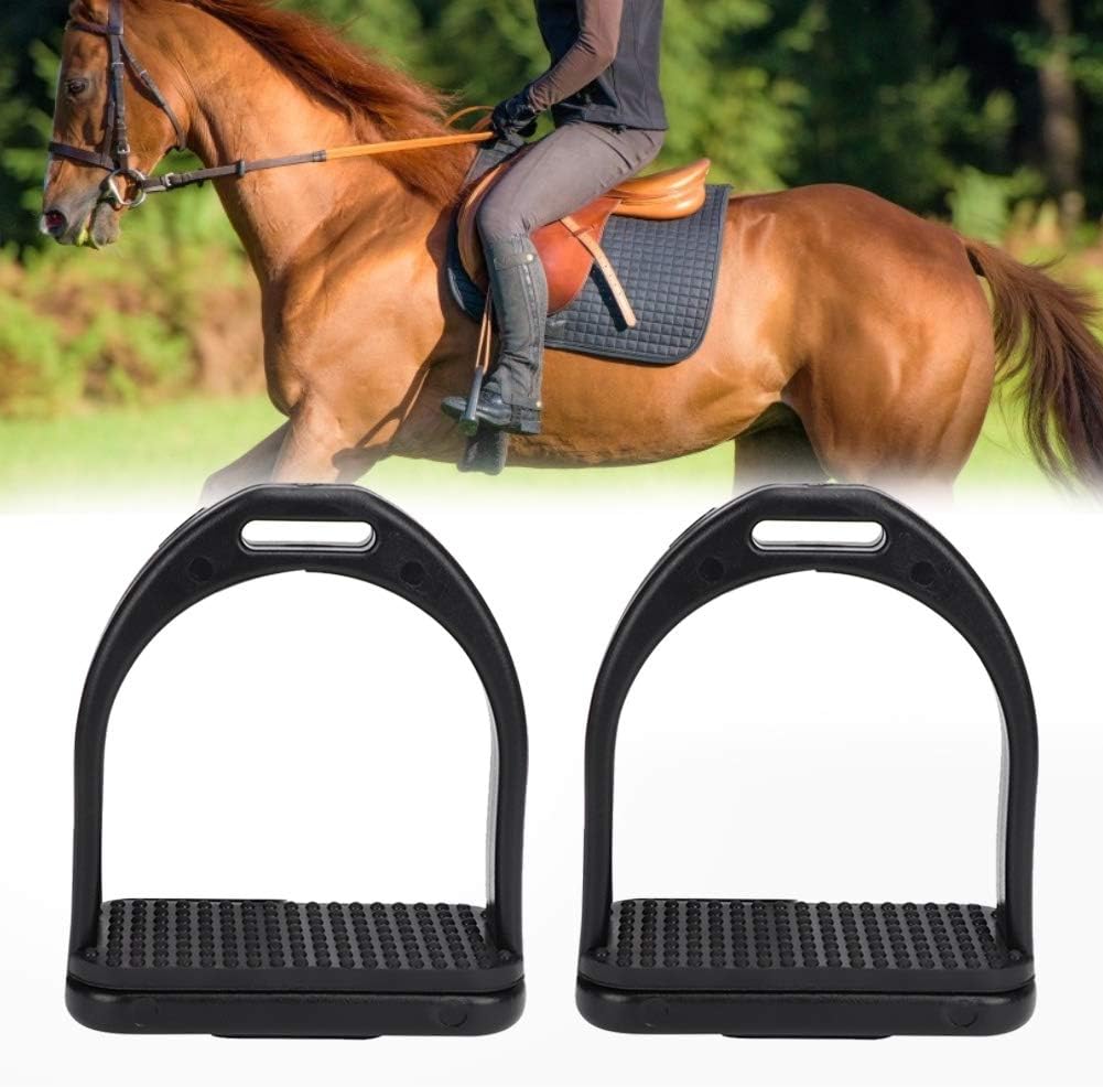 2Pcs Steigbügel für Sattel Sicherheits Steigbügel mit rutschfester Gummiauflage für den Pferdesport(