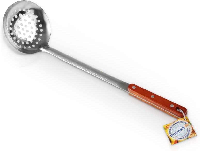 ZARENHOFF Set - Usbekischer Gusseisen Kasan 22 L runder Boden, Deckel aus Aluminiumguss 2 Schaumlöff