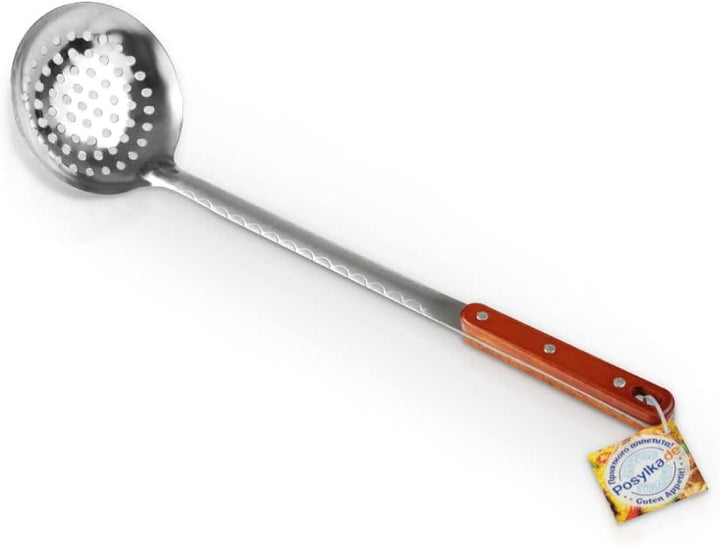 ZARENHOFF Set - Usbekischer Gusseisen Kasan 22 L runder Boden, Deckel aus Aluminiumguss 2 Schaumlöff