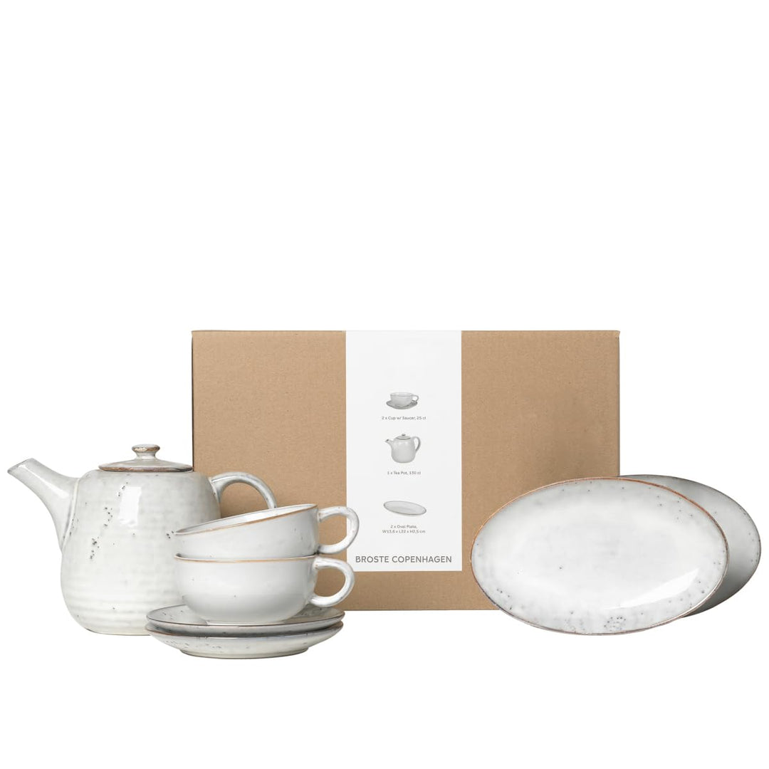 broste Copenhagen Nordic Teeset, weiss, 2er