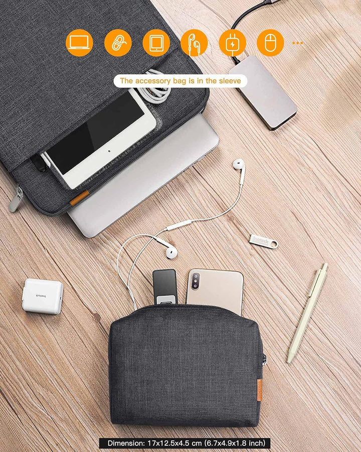 Inateck 360° Rundumschutz 13 Zoll Hülle Laptoptasche Kompatibel mit MacBook Air M2/M1 2022-2018, 13