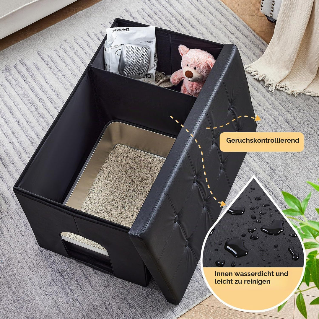 MEEXPAWS Katzenklo Schrank XXL, Katzenschrank für Katzentoilette, Verstecktes Katzenklo, Katzentoile
