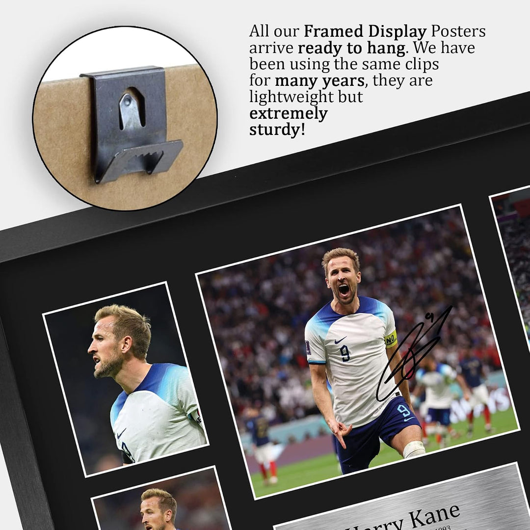 HWC Trading FR A3 Harry Kane England Gedruckte Memorabilien Signiertes Autogramm Fotodisplay für Fus