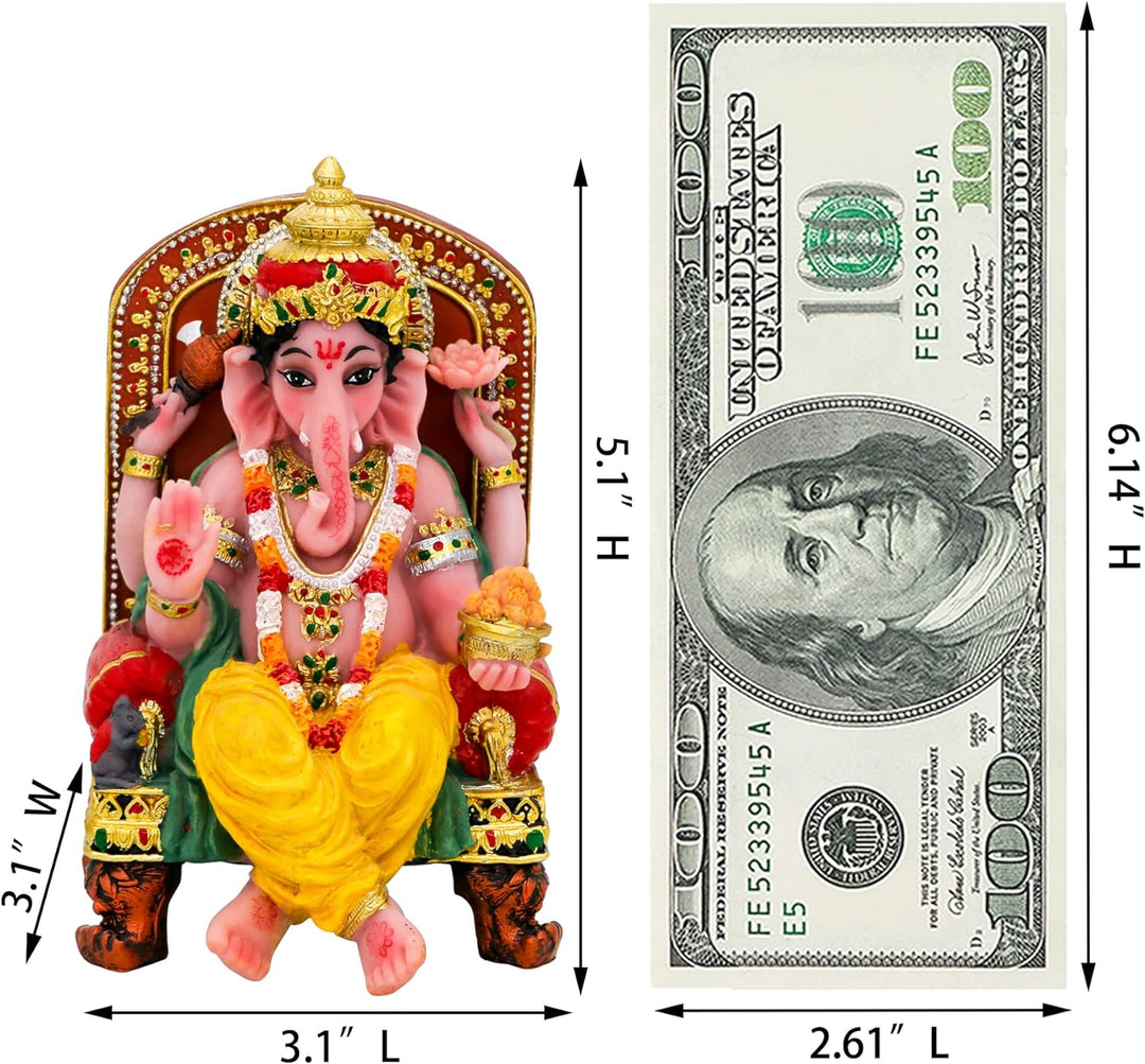 alikiki Ganesha-Statue, Hindu-Gott, indisches Idol, sitzender Lord Ganesha-Statue, Indien, Murti-Art