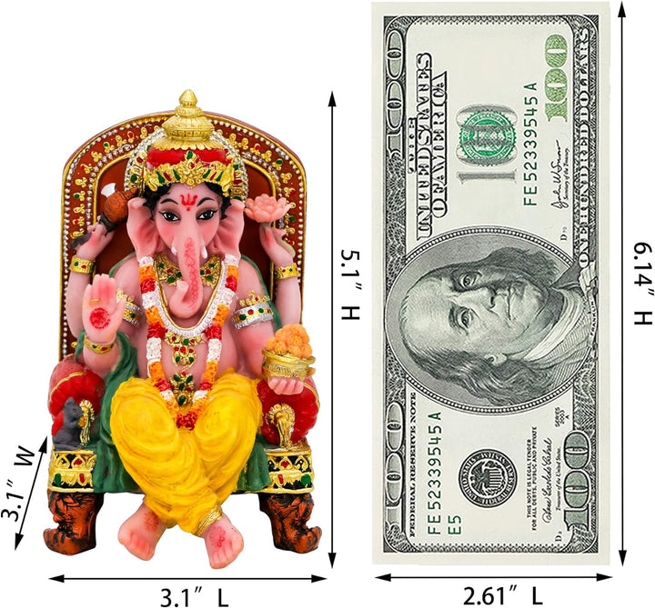alikiki Ganesha-Statue, Hindu-Gott, indisches Idol, sitzender Lord Ganesha-Statue, Indien, Murti-Art