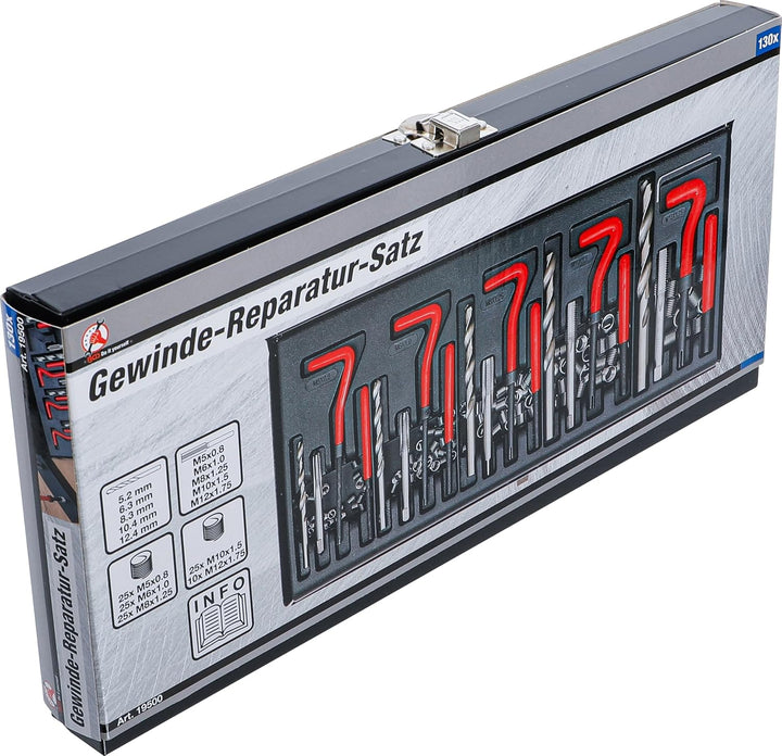BGS Diy 19500 | Gewinde-Reparatur-Satz | M5 - M12 | 130-tlg.