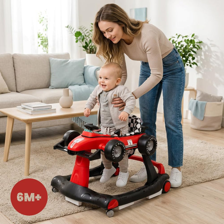 Sun Baby Lauflernhilfe Walker 3in1 mit höhenverstellbare Automotiv, Formula racing, interaktiv und f
