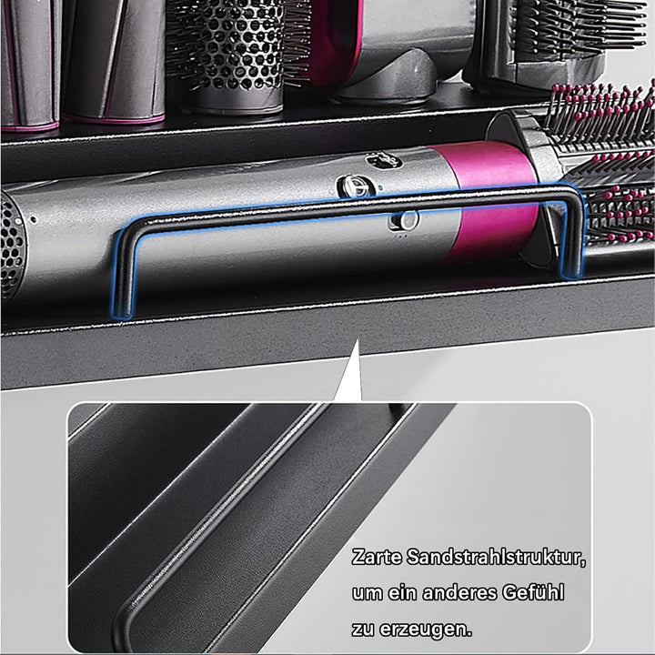 Wandhalterung Curling Halter Organizer Stand Lagerregal für Dyson Airwrap, Edelstahl ohne Stanzen Au