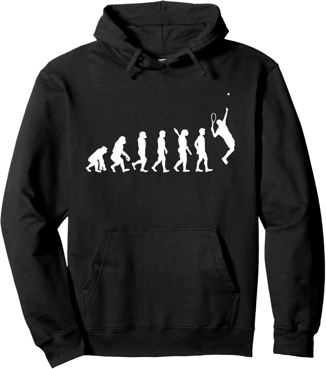 Tennis Spieler Tennisschläger Tennis Evolution Pullover Hoodie