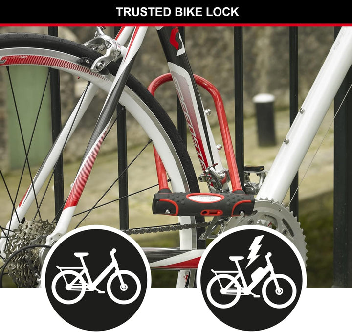 MASTER LOCK Bügelschloss [Schlüsselschloss] [mit Halterung] [Zertifiziertes Fahrrad Schloss - Secure
