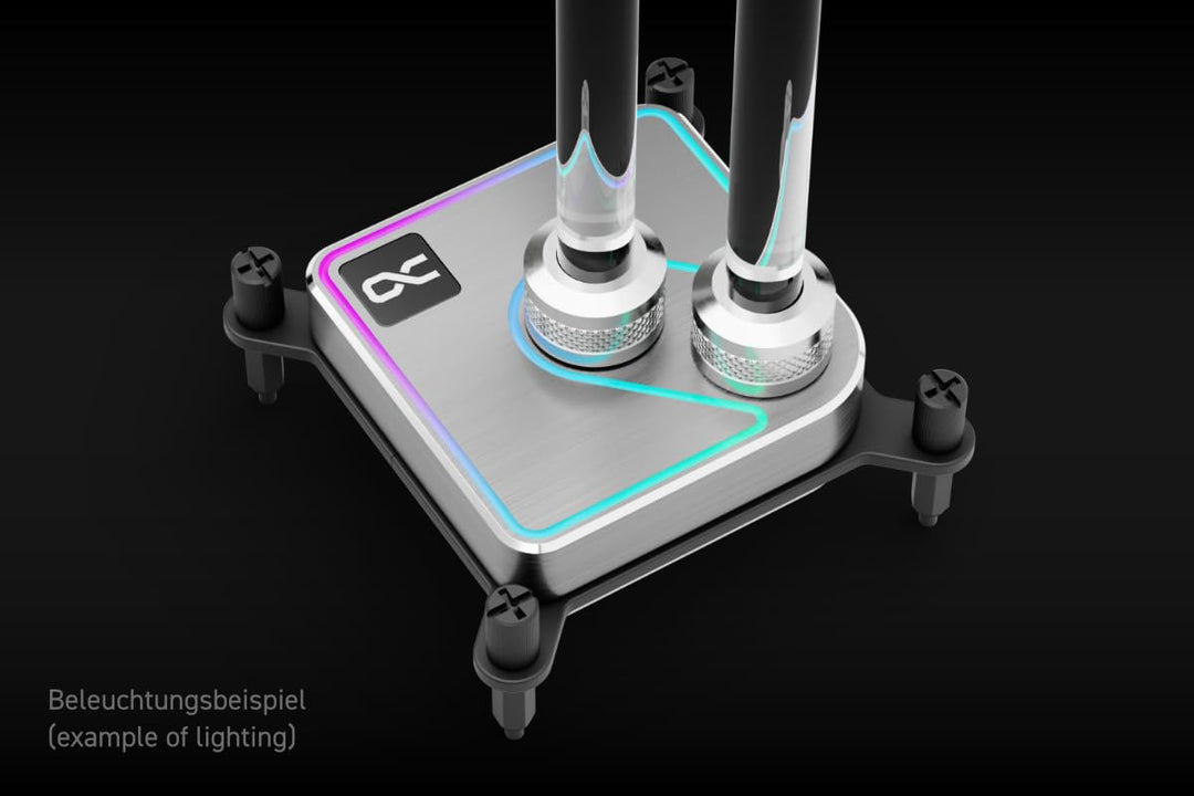 Alphacool Core 1 Aurora CPU-Wasserkühlung kompatibel mit Intel LGA 1700, AMD AM4 / AM5, Silver, Silv