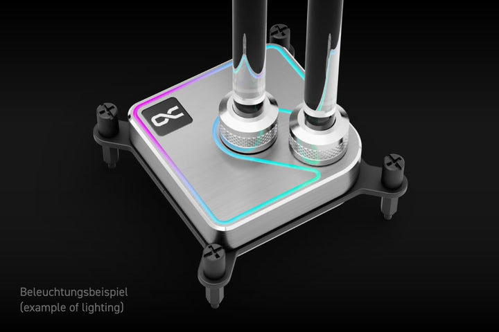 Alphacool Core 1 Aurora CPU-Wasserkühlung kompatibel mit Intel LGA 1700, AMD AM4 / AM5, Silver, Silv