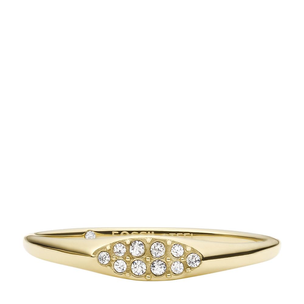 Fossil Damen Ring, All Stacked Up Gold-Tone Edelstahl Stapel Ring 5 Goldfarbe, 5 Goldfarbe