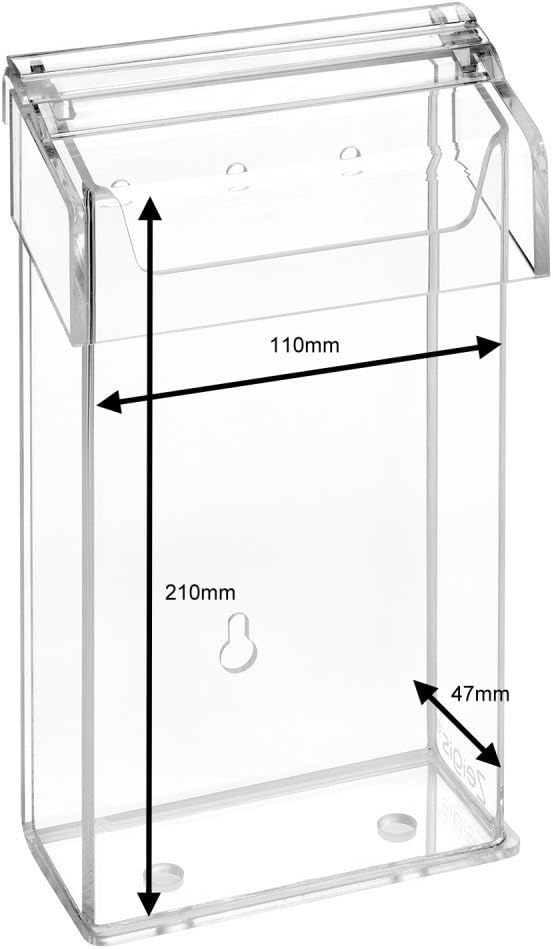 Zeigis DIN Lang Prospektbox / Prospekthalter / Flyerhalter im Hochformat, wetterfest, für Aussen, mi