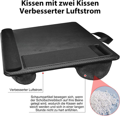 Laptopkissen für Bett mit Kissen，Laptop Unterlage Zubehör Couch mit Mausunterlage and Handgelenkaufl