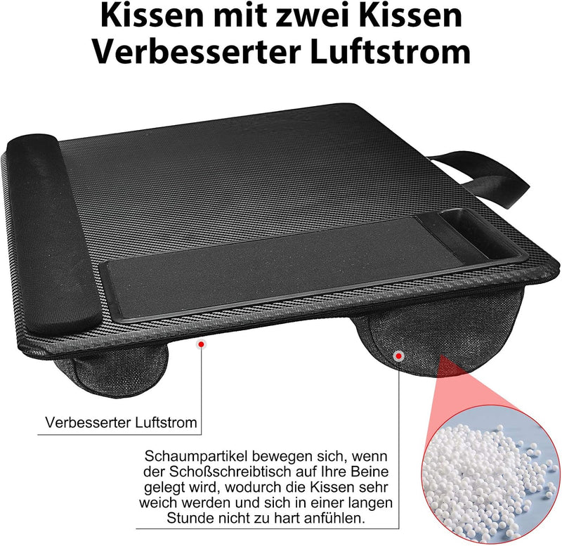 Laptopkissen für Bett mit Kissen，Laptop Unterlage Zubehör Couch mit Mausunterlage and Handgelenkaufl