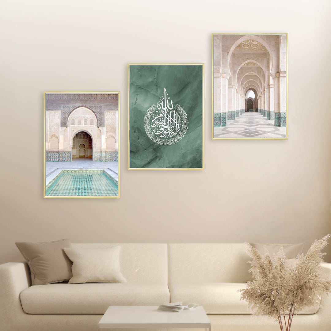 HAVA Artwork Hassan II. Mosque Poster Set, Islamische Poster, Islamische Bilder, Islamische Dekorati