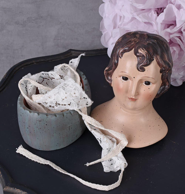 Deckeldose Frauenkopf Biedermeier Stil Schmuckkasten Schatulle Shabby TVC076 Palazzo Exklusiv