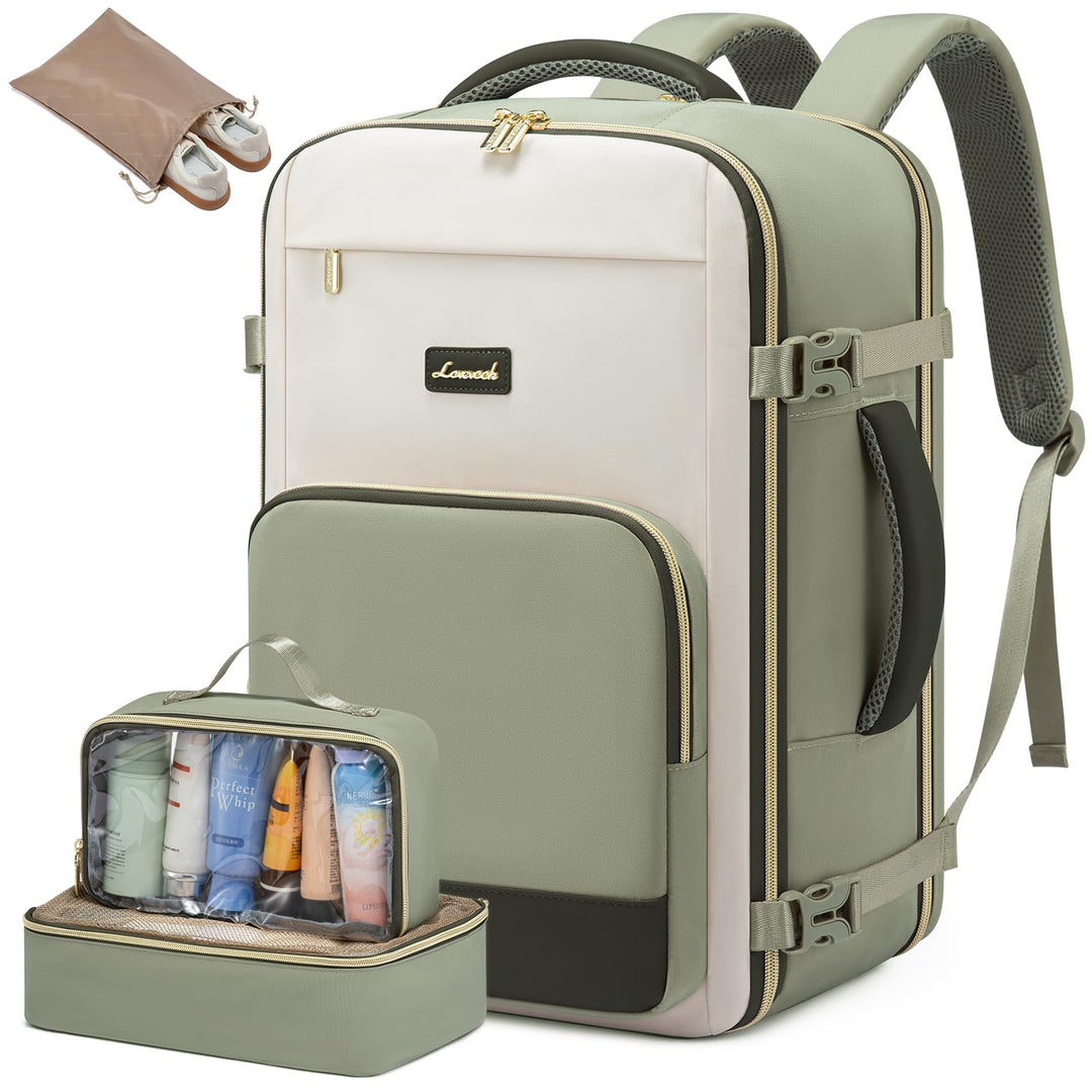 LOVEVOOK Handgepäck Rucksack, 17.3 Zoll Rucksack Handgepäck Flugzeug, Gross Reiserucksack Damen Spri