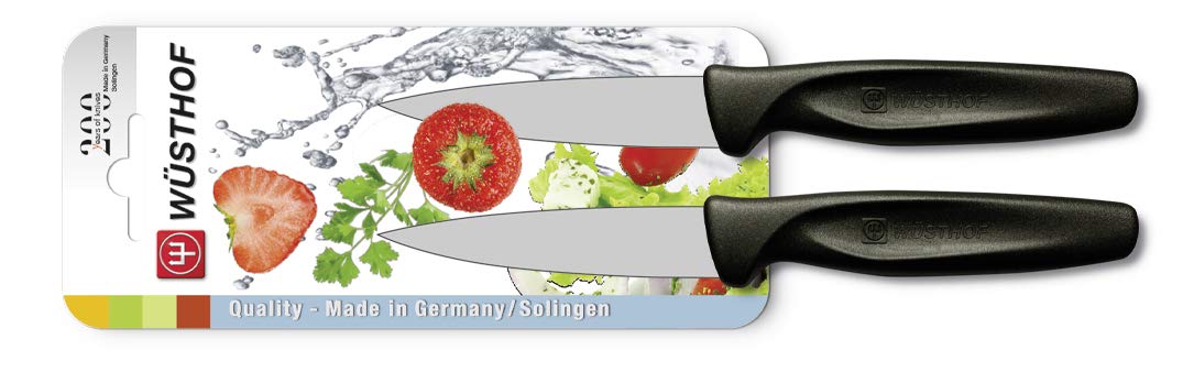 Wüsthof Messerset, 2-teilig, Schälmesser Griff schwarz (9343), mittelspitze Gemüsemesser, spülmaschi