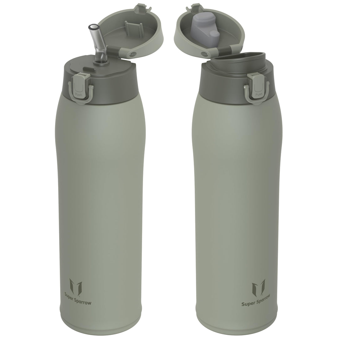 Super Sparrow Trinkflasche Edelstahl - Thermobecher - 500ml, 750ml, 950ml - BPA-Frei Thermosflasche,