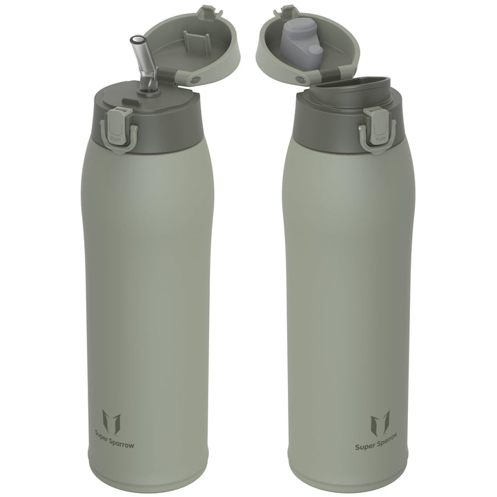 Super Sparrow Trinkflasche Edelstahl - Thermobecher - 500ml, 750ml, 950ml - BPA-Frei Thermosflasche,