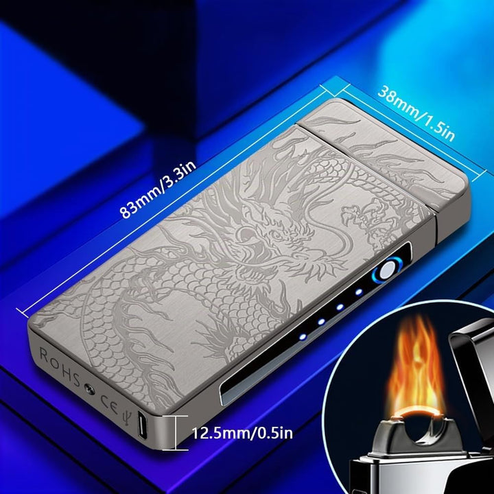 SKRFIRE SturmFeuerzeug Elektrisch Feuerzeug Personalisiert Lighter Lichtbogen Feuerzeuge USB Aufladb