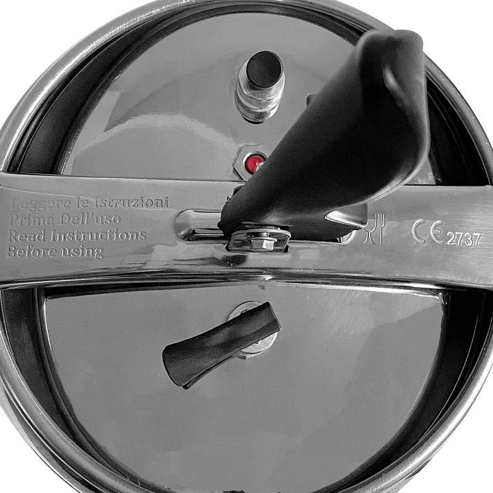 Pintinox First Schnellkochtopf aus nickelfreiem Edelstahl, induktionsgeeignet, mit 4 Sicherheitssyst