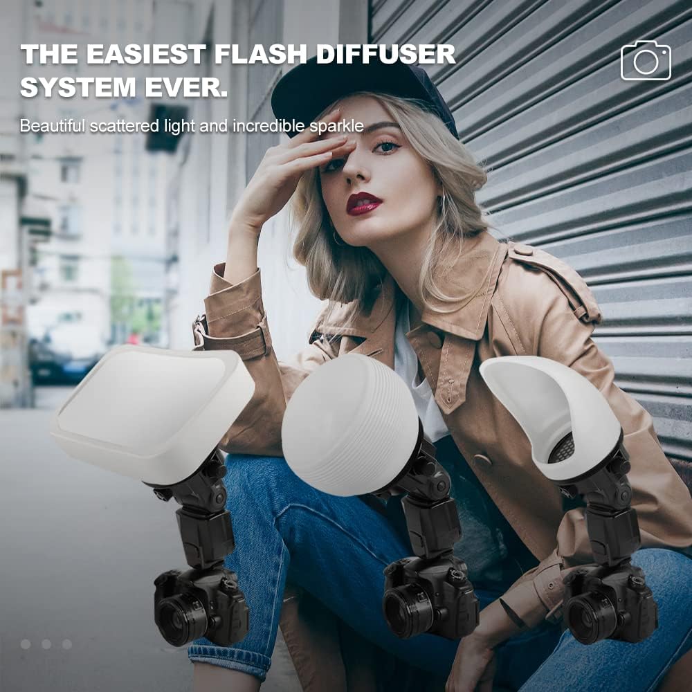 Fotografie Beleuchtung Blitz Diffusor Set, LENSGO Professional Flash Kit Modifier Bundle Diffusion D