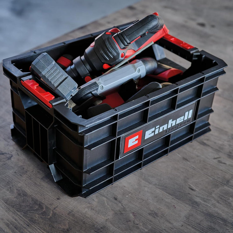 Original Einhell E-Case Werkzeugkiste (max. 90 kg, stapelbar, verriegelbar, kombinierbar mit Einhell