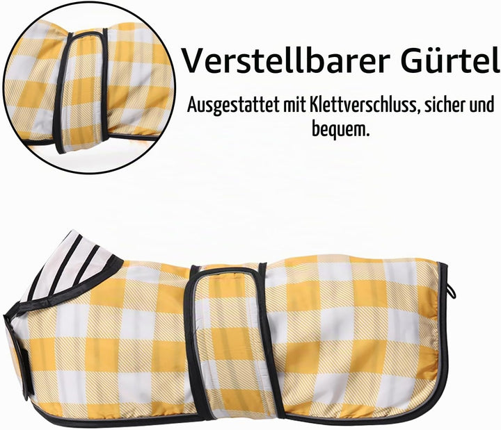 Geyecete Hunde Regenmantel,Einstellbar Wasserdicht Hundejacke für Dackel,Regenmantel mit reflektiere