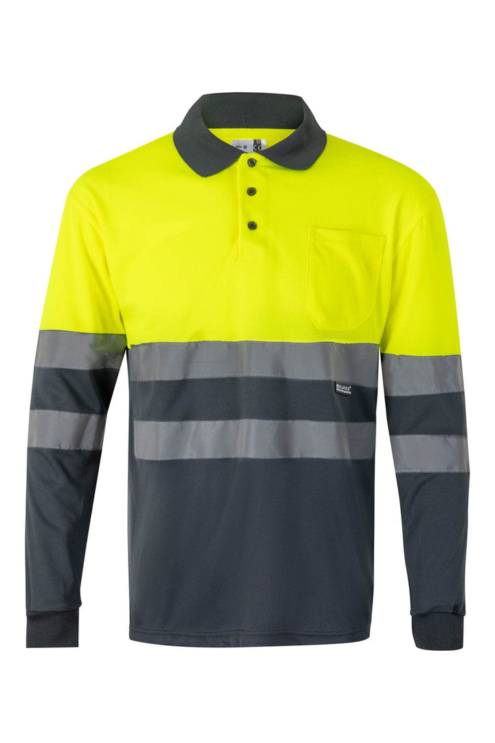 Velilla 175 - Signalshirt, langärmelig (Grösse XS) Farbe grau und gelb fluoreszierend 3XL Grau Y Ama