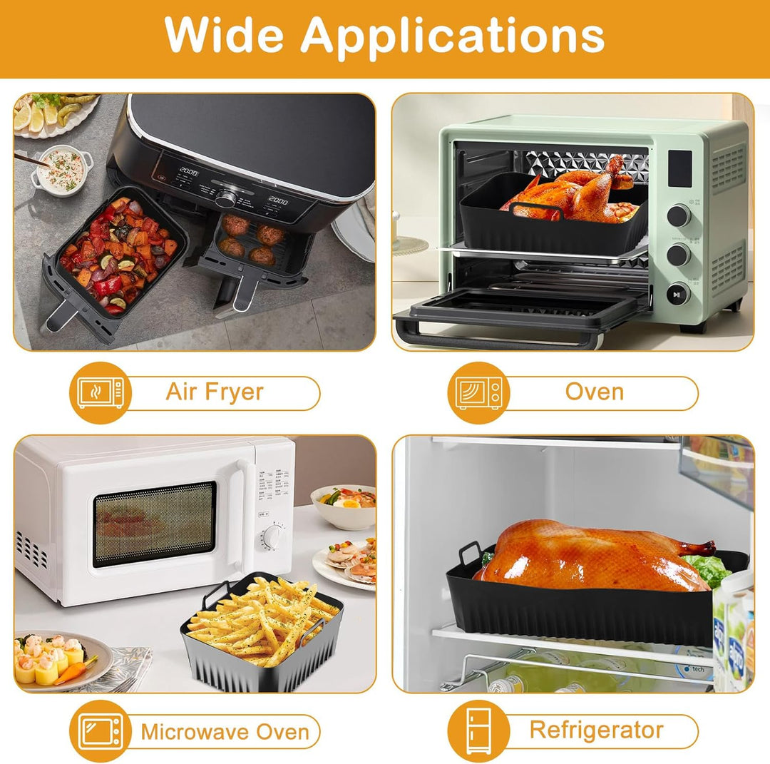 Heissluftfritteuse Zubehör für Cosori Dual Blaze TwinFry XXL 10L, Ninja Af500EU 5.2L, 10.4L, Silikon