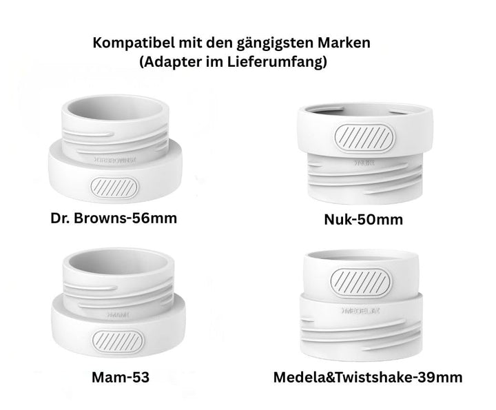 Aka & Lou Babyflaschenwärmer für unterwegs, schnelles Aufhitzen, 4 Temperaturstufen, auslaufsicher,