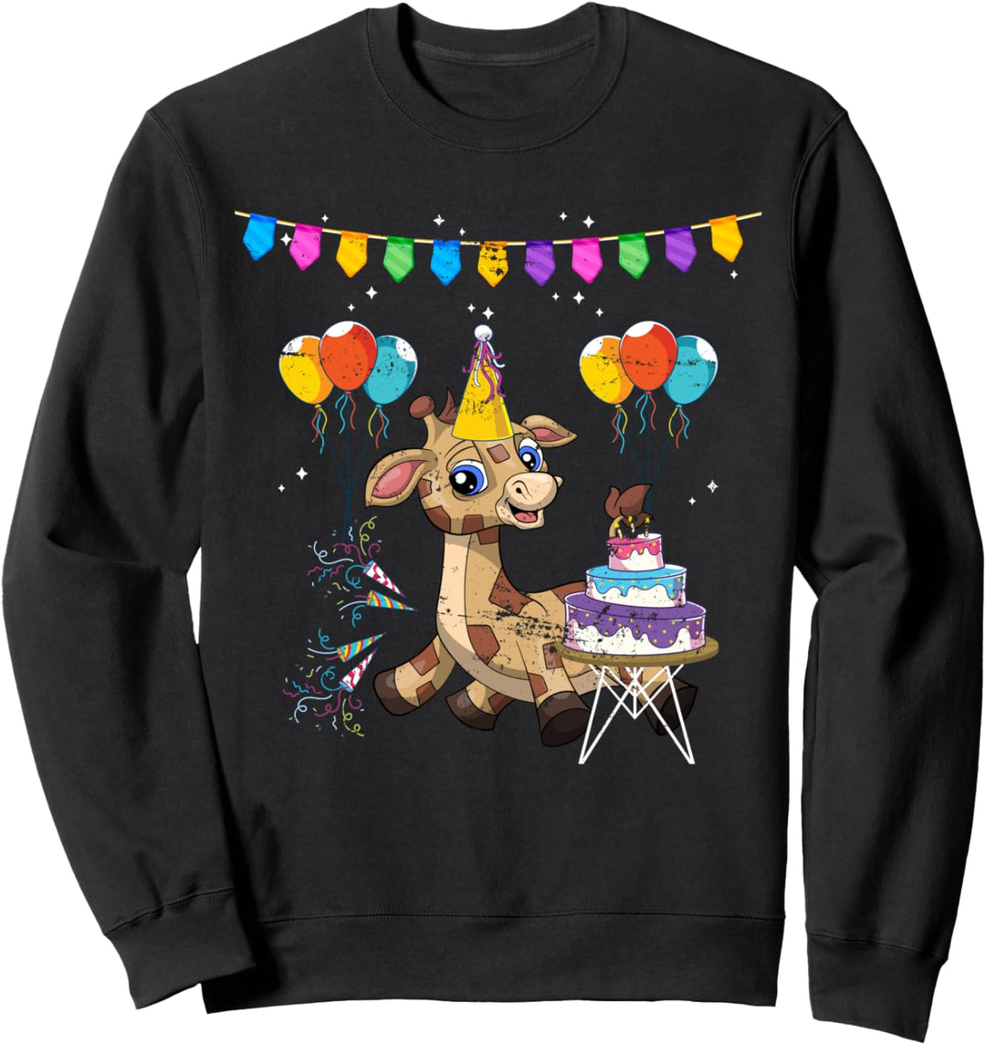Afrika Safari Zoo Tier Kuchen Kinder Geburtstag Giraffe Sweatshirt