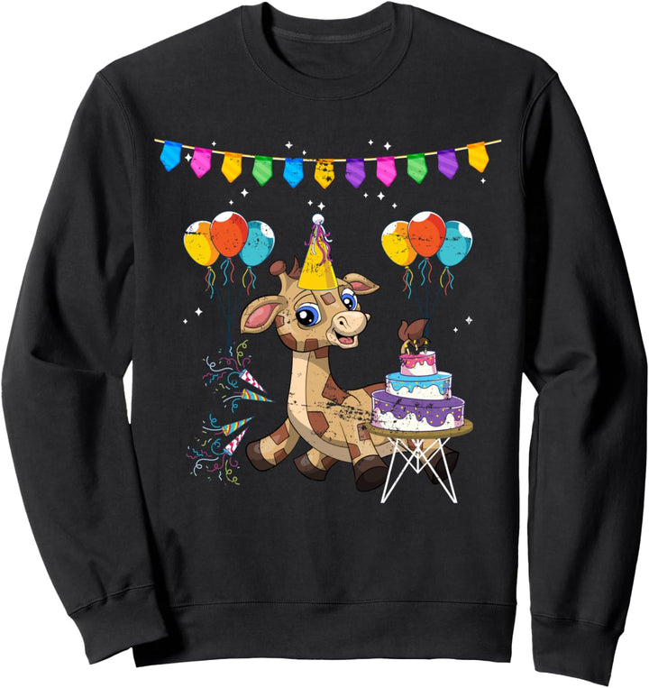 Afrika Safari Zoo Tier Kuchen Kinder Geburtstag Giraffe Sweatshirt