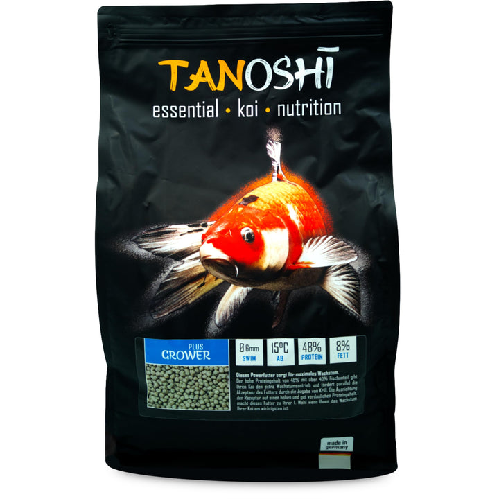 Tanoshi Koifutter - Grower Plus 5 kg 6mm | Schwimmendes Allein-Koifutter für maximales Koi-Wachstum