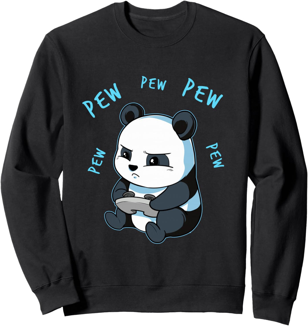 Netter Gaming Panda Pew Videospiel Computer Player Sweatshirt