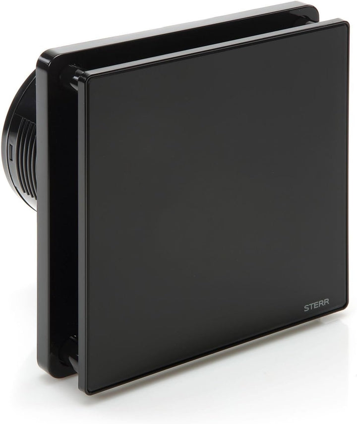 STERR Black bathroom fan with humidity sensor 100 mm Silent bathroom fan - Modern fan into the bathr
