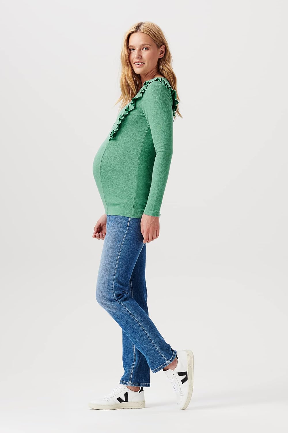 Noppies Damen Tee Pierson Nursing Long Sleeve T-Shirt 34 Deep Sea - P986, 34 Deep Sea - P986
