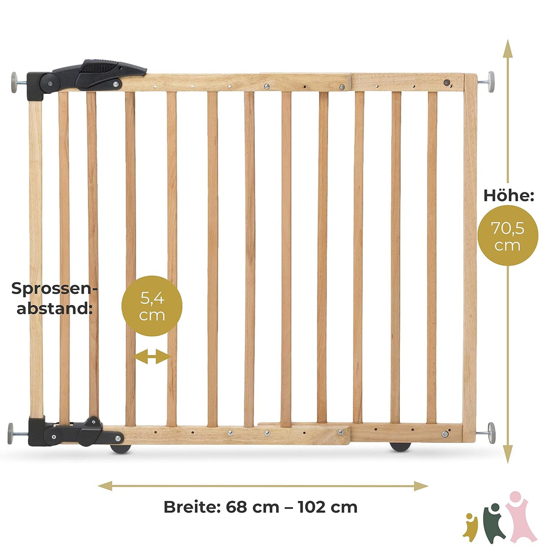 Geuther 2714 schwenkbares Türschutzgitter Passung: 68 cm - 102 cm Türgitter ohne Bohren Sicherheitsv