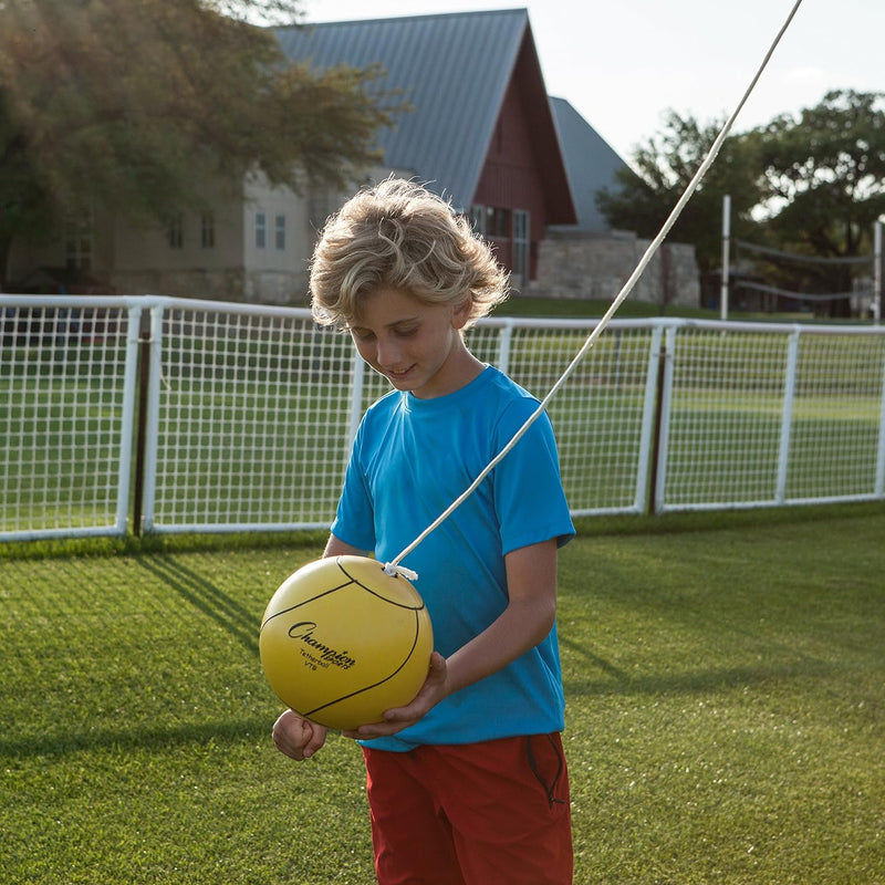 Champion Sports Portable Tetherball Set: Classic Backyard Rasen Strand und Pool Party Spiel beinhalt