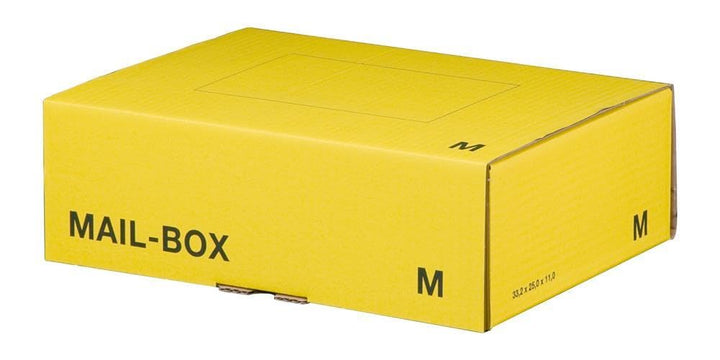 Ropipack Mailbox Versandkarton Versandbox wiederverschliessbar Gelb 331 x 241 x 104 mm M - 20 Stück