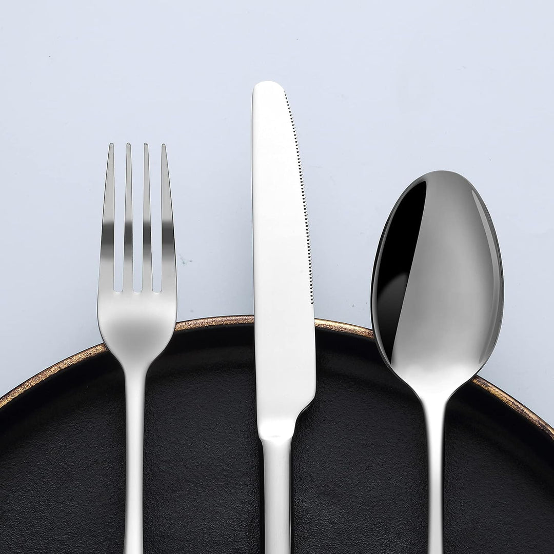Bestdin Besteck Set 6 Personen, 30 teilig Edelstahl Besteckset, Essbesteck Set mit Messer Gabel Löff