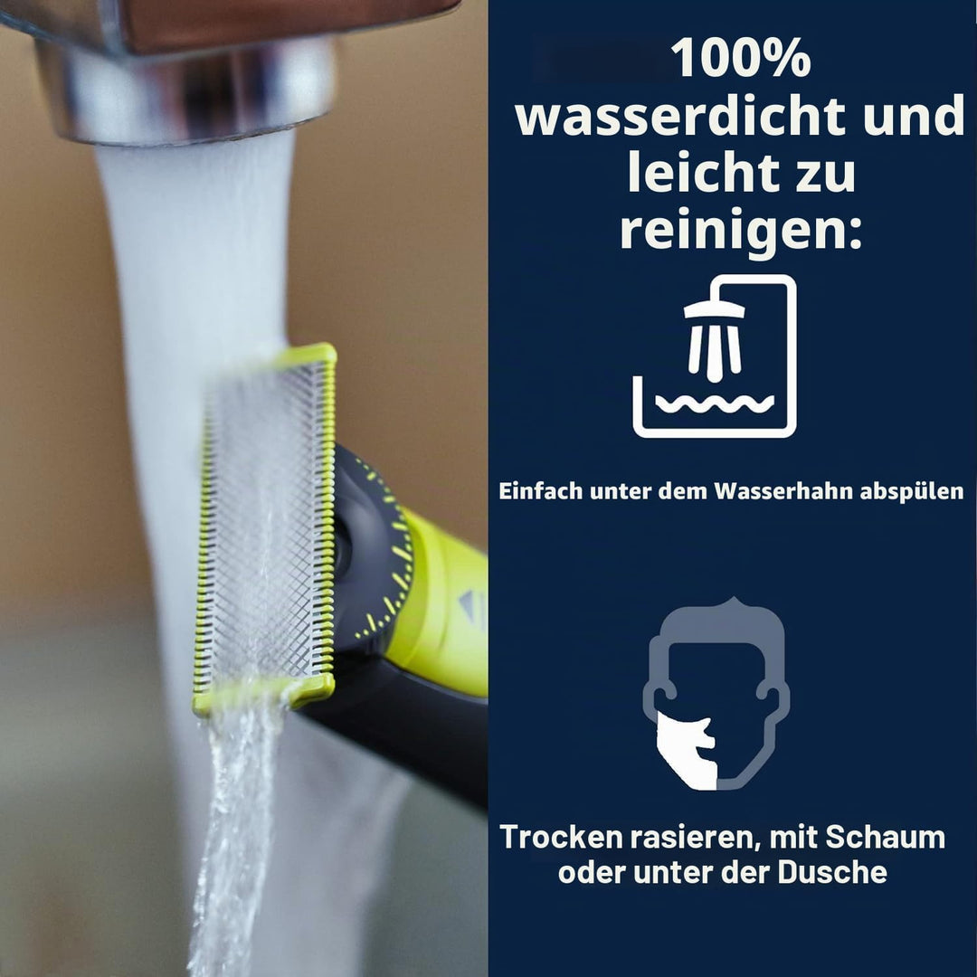 Philips OneBlade QP6531/15 Hybrid-Elektro-Trimmer, Schwarz, 360 Pro OneBlade 360 Pro, QP6531/15, One