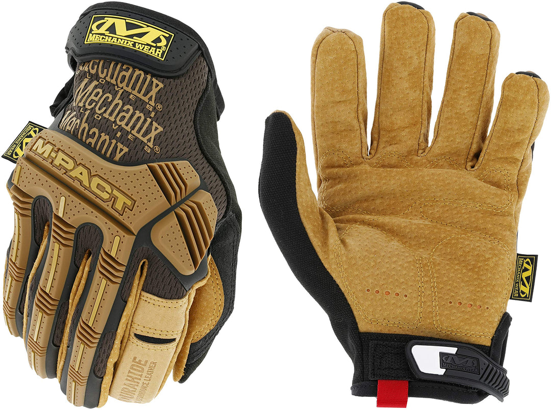 Mechanix Wear M-Pact Lederhandschuhe (Grösse S, Schwarz/Braun)