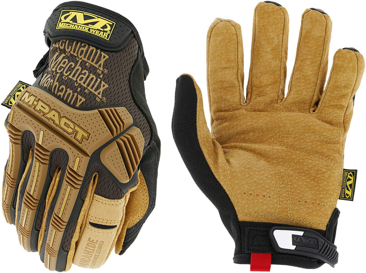 Mechanix Wear M-Pact Lederhandschuhe (Grösse S, Schwarz/Braun)