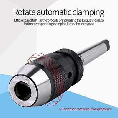 1/2"0-13mm Bohrfutter MT2-B16 Selbstspannende Spannfutter Drehmaschine + Adapter Bohrfutter + Adapte