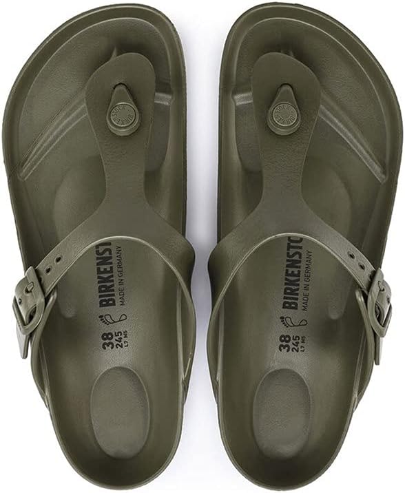 BIRKENSTOCK Unisex-Erwachsene Gizeh FL Zehentrenner 36 EU Khaki, 36 EU Khaki